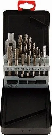 Abraboro Maschinengewindebohrer-Set M3–M12 ABRABORO, HSS-G [15-teilig]