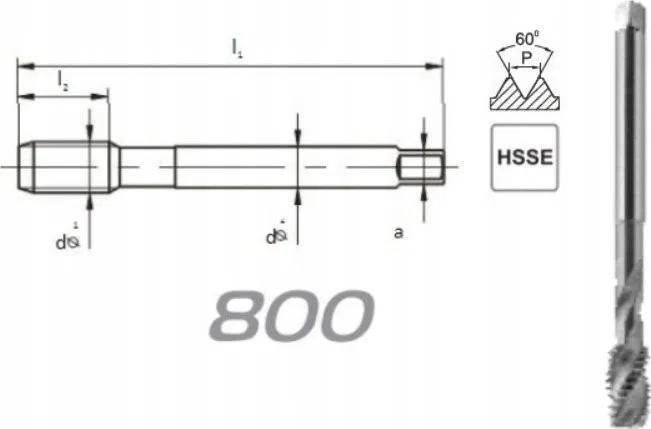 Fanar Gewindebohrer M24x1,5 DIN-374C R40 (6H) HSSE 800