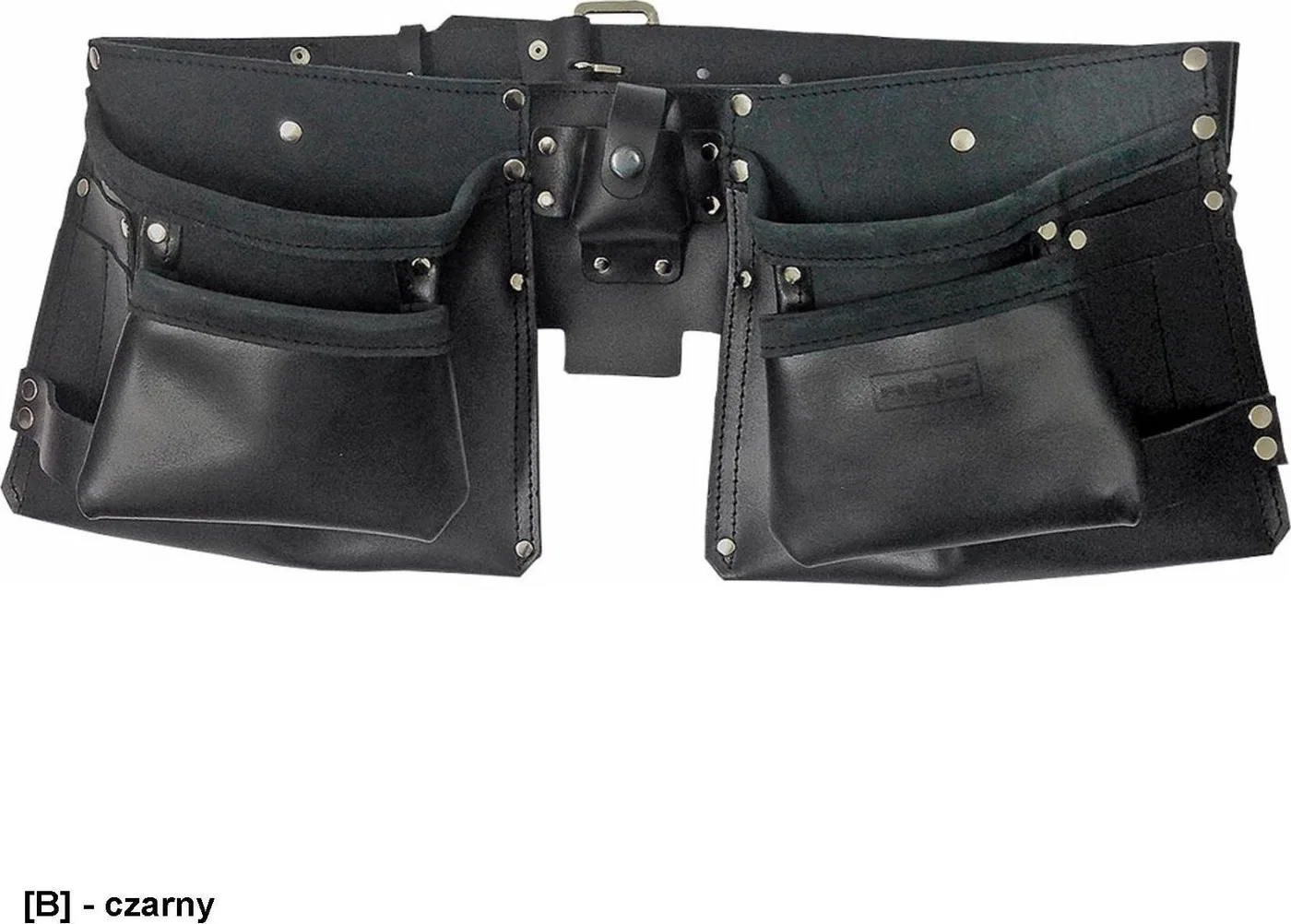 R.E.I.S. TORNASK-BLACK – Leder-Werkzeuggürtel mit 10 Werkzeugtaschen – 120 x 5 cm.
