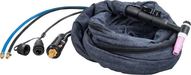 Stamos TIG-Schweißbrennerhalter mit 4 m langem Kabel und Zubehör, 350 A. TIG-Brennerkabel, 4 m lang.