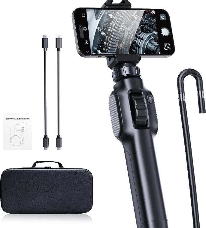 8,5-mm-Endoskopkamera, 360°, 3 m langes starres Kabel, S43-OTG