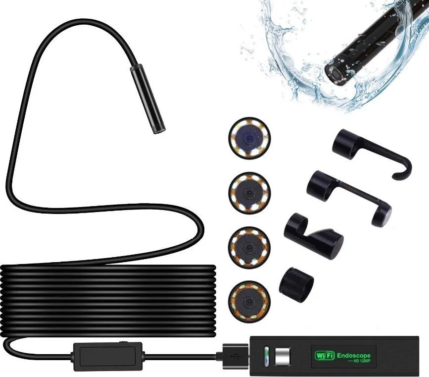 Xrec Endoskop / Inspektionskamera / WLAN, USB, 1200p, 8 mm – 5 Meter