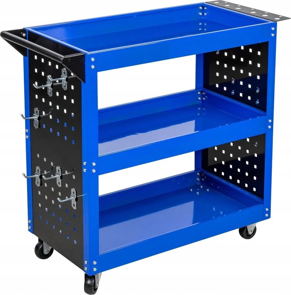 WORKSHOP TROLLEY 3 STUFEN VERSTÄRKT / SILBER