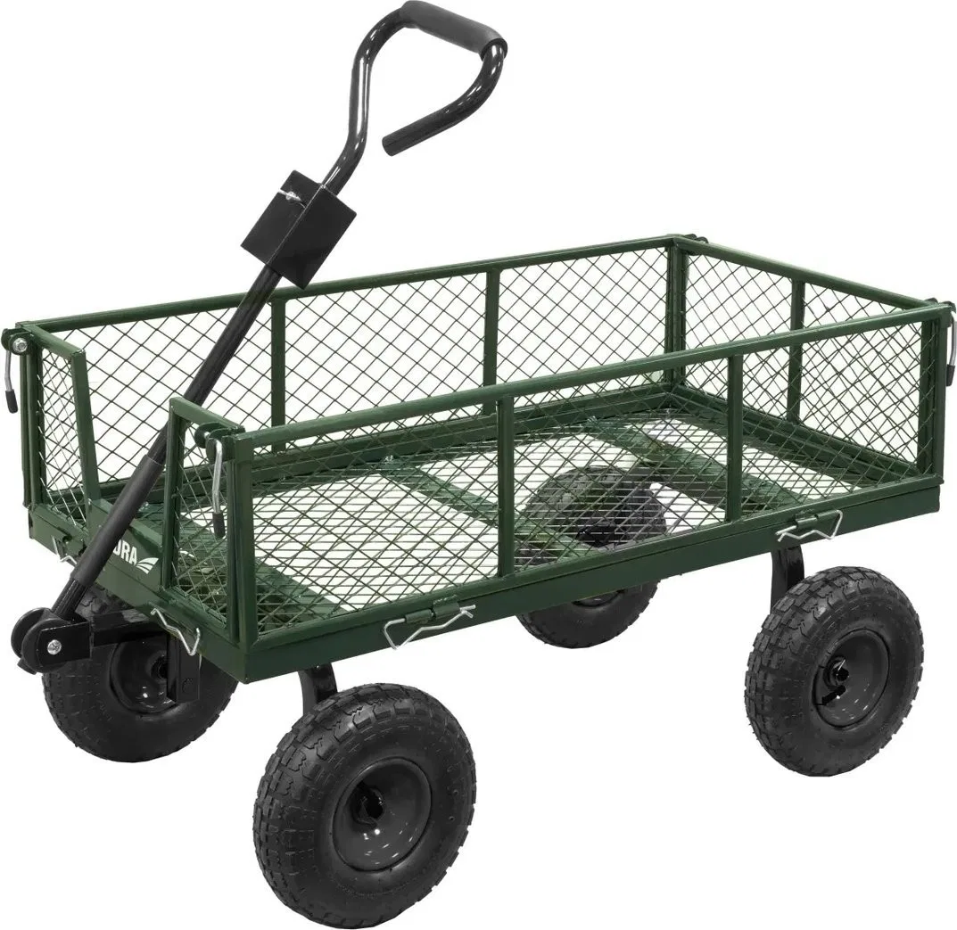 Dedra Werkzeugwagen – Gartenwagen mit Netz, 96 x 50 x 80 cm