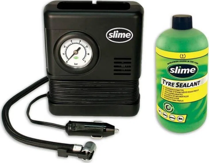 Slime-Autokompressor SLIME SMART REPAIR RESERVERAD + KOMPRESSOR 12 V, universell einsetzbar