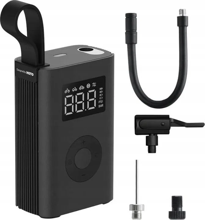 Hoto-Autokompressor – Tragbarer Kompressor, elektrische Luftpumpe HOTO QWCQA001 (10,3 bar, 150 PSI, 2000 mAh)