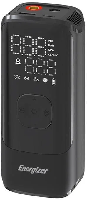 Energizer PAC4000 Powerbank mit Kompressor, 2000 mAh, 15 W, 150 PSI, 1x USB-C, 1x USB-A