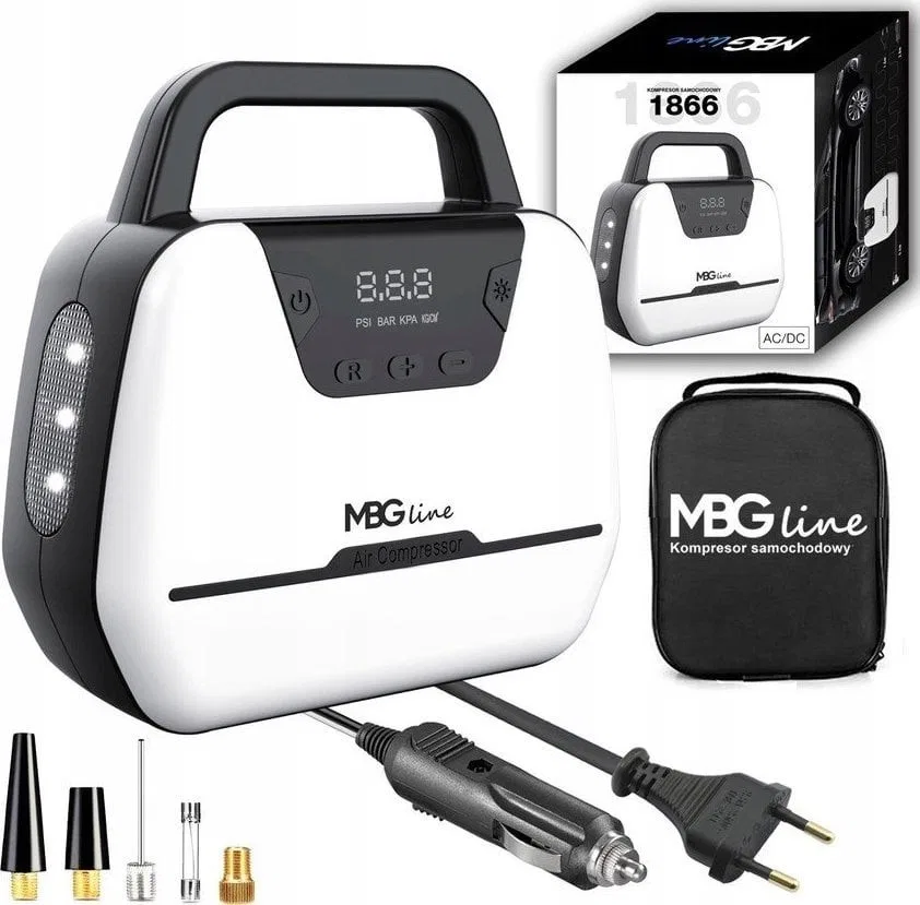 Mbg Line Autokompressor, 12 V / 230 V, LED-Pumpe mit LCD-Display
