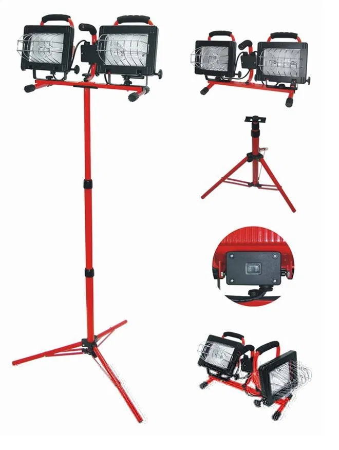 Pro-Line Tragbare Doppel-Halogenlampe auf Stativ, 2x500 W (66158)