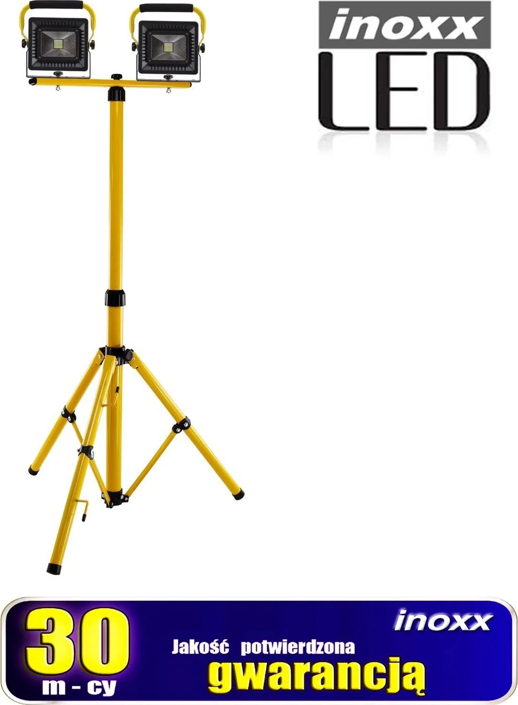 Nvox Tragbarer LED-Scheinwerfer 50 W x 2 + Teleskopstativ 160 cm
