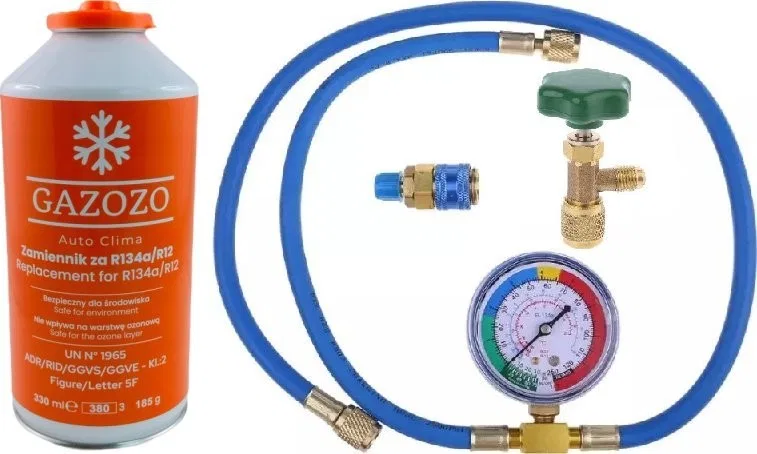 Litago Befüll- und Nachfüllset für Kältemittel R134a/R12, Ersatzflasche 185 g