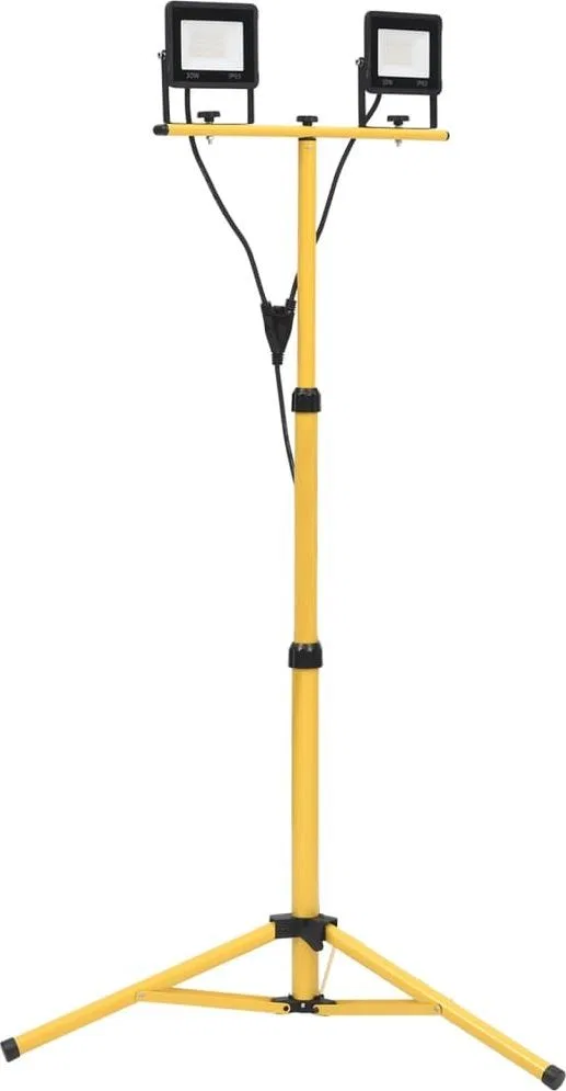vidaXL LED-Scheinwerfer mit Ständer, 2×30 W, kaltweißes Licht