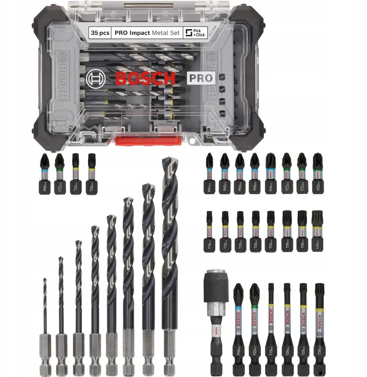 BOHRER- UND BITS-SET PRO Metal Set