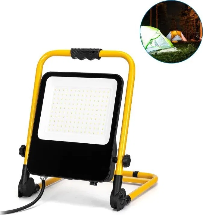 Aigostar  Tragbare Halogen-Arbeitsleuchte 100 W, 6500 K, mit Kabel Tragbare Arbeitsleuchte 100 W, 6500 K, aus Druckguss, mit Kabel