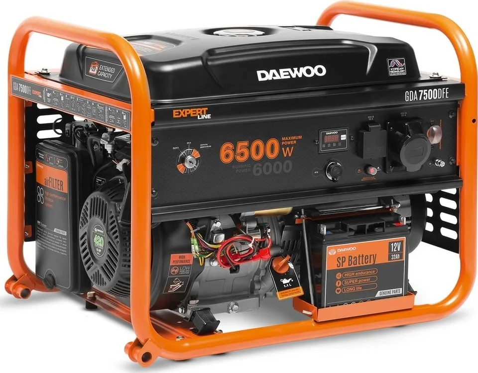 Daewoo-Stromaggregat GDA 7500DPE-3 DUAL POWER 6500 W, 3-phasig