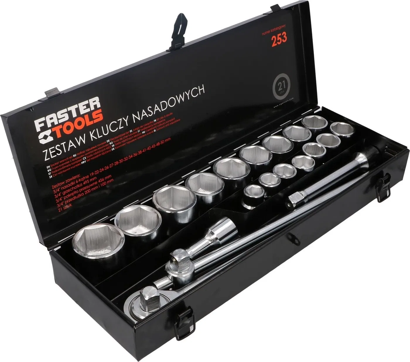 Werkzeugsatz Faster Tools FASTER TOOLS 20-teiliger Satz 3/4" 19–50 mm, Einheitsgröße