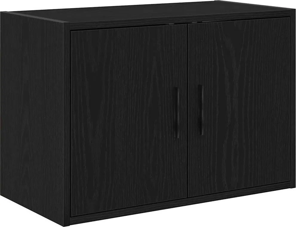 Wandschrank für die Garage, schwarz, Leimholz