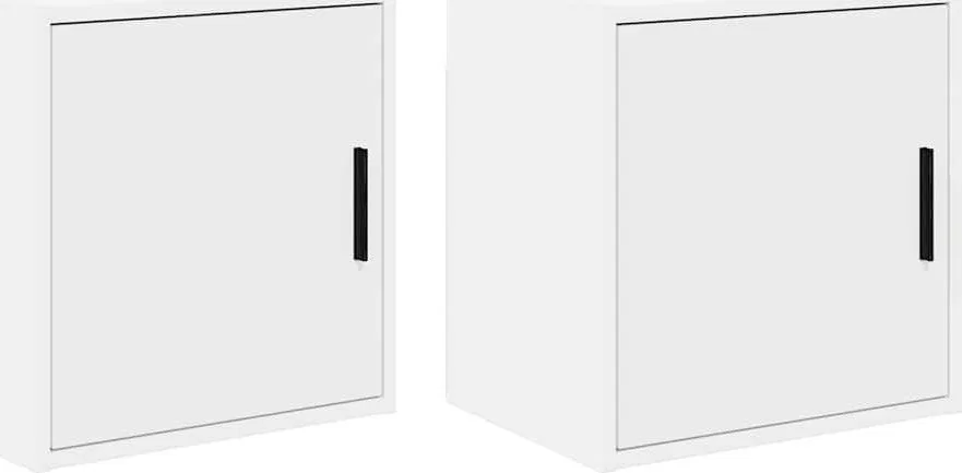 Wandschränke für die Garage, 2 Stück, weißes Leimholz