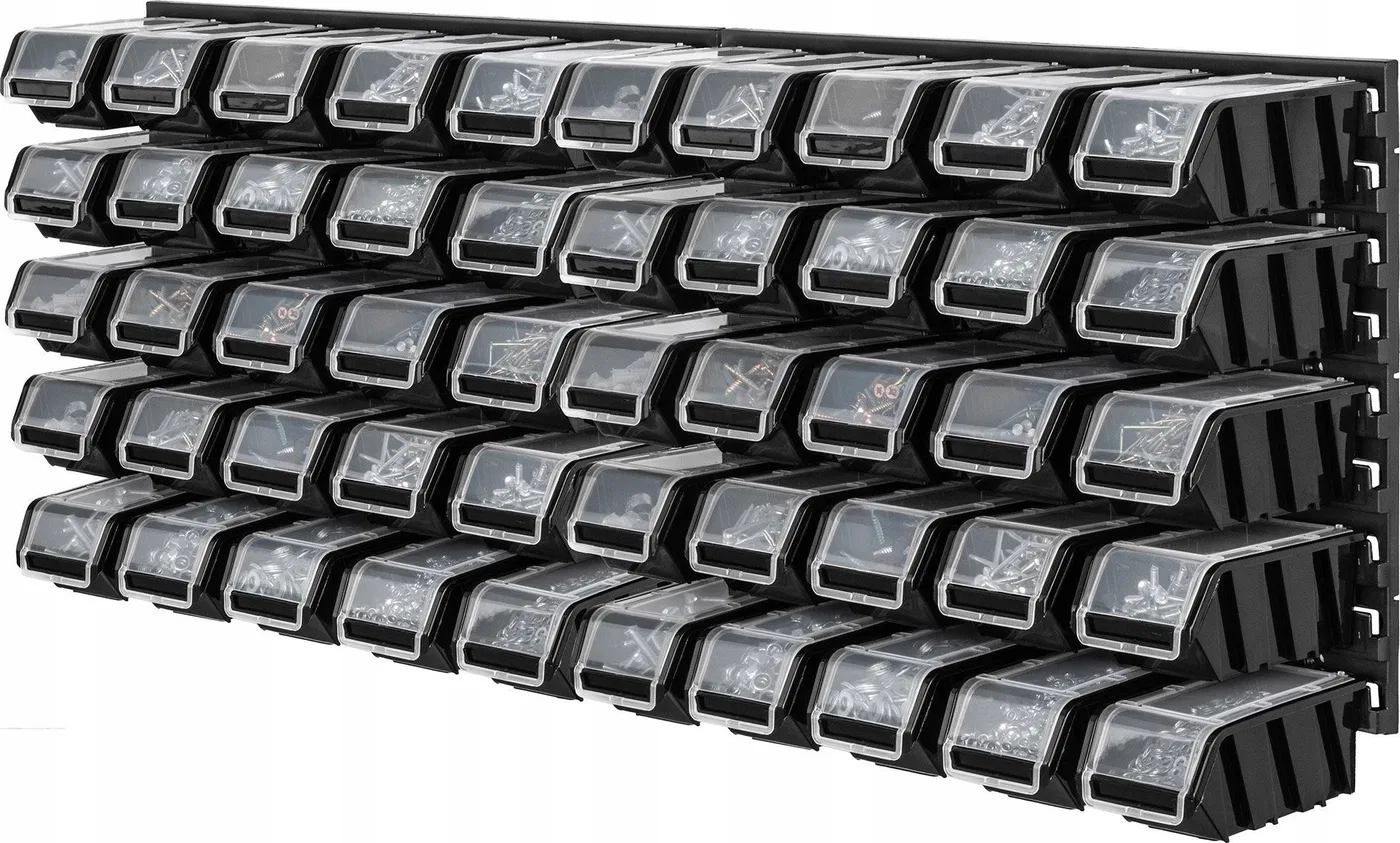 Kadax KADAX Werkzeugtafel 116 x 39, Wandhalterung für 50 Behälter