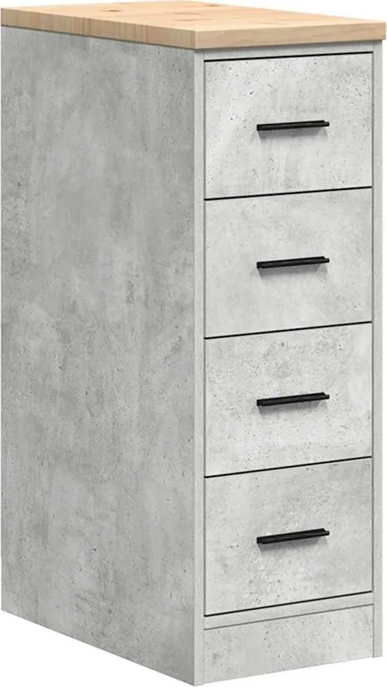 Garagenschrank, grau, Betonoptik, 30 x 51 x 85 cm