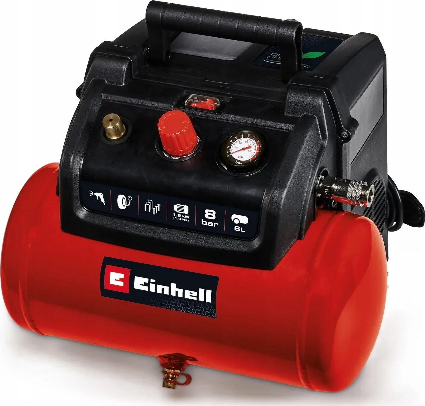 Einhell-Autokompressor ÖLFREIER KOMPRESSOR TC-AC 190/6/8 OF 4020655