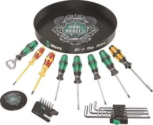 Wera-Werkzeugset SET MIT SCHRAUBENDREHERN, SCHLÜSSELN UND BIT-SÄTZEN, 23-TEILIG + ABLAGE (1 STÜCK)