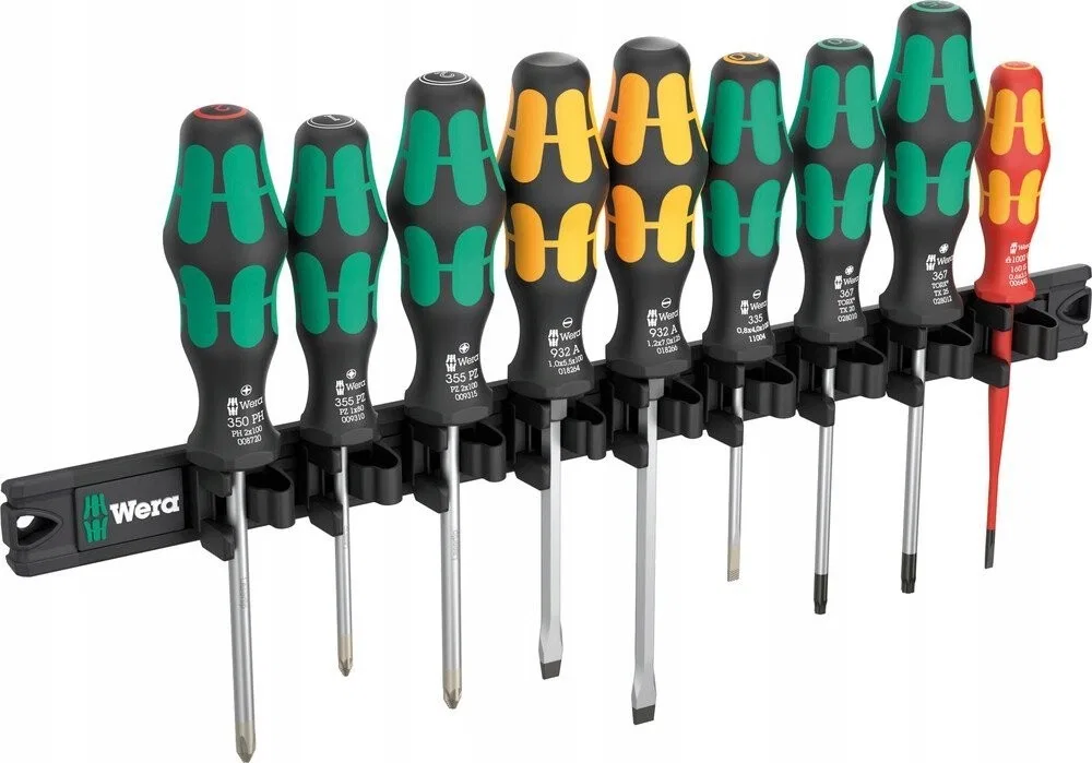 Werkzeugset Wera Wera 9650 Magnetic Strip Kraftform-Schraubendreher-Set, 9-teilig
