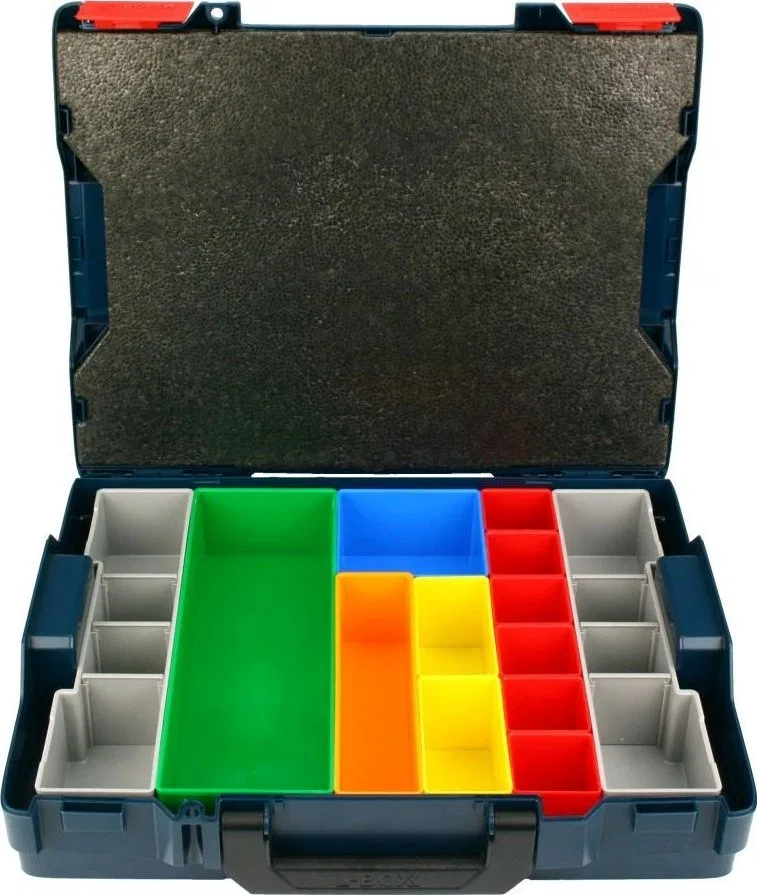 Bosch-Werkzeugset BOSCH. Koffer L-BOXX 102 + 13-teiliges Behälter-Set.