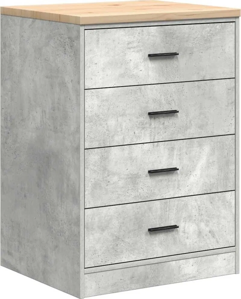 Garagenschrank, grau, Betonoptik, 60 x 51 x 85 cm