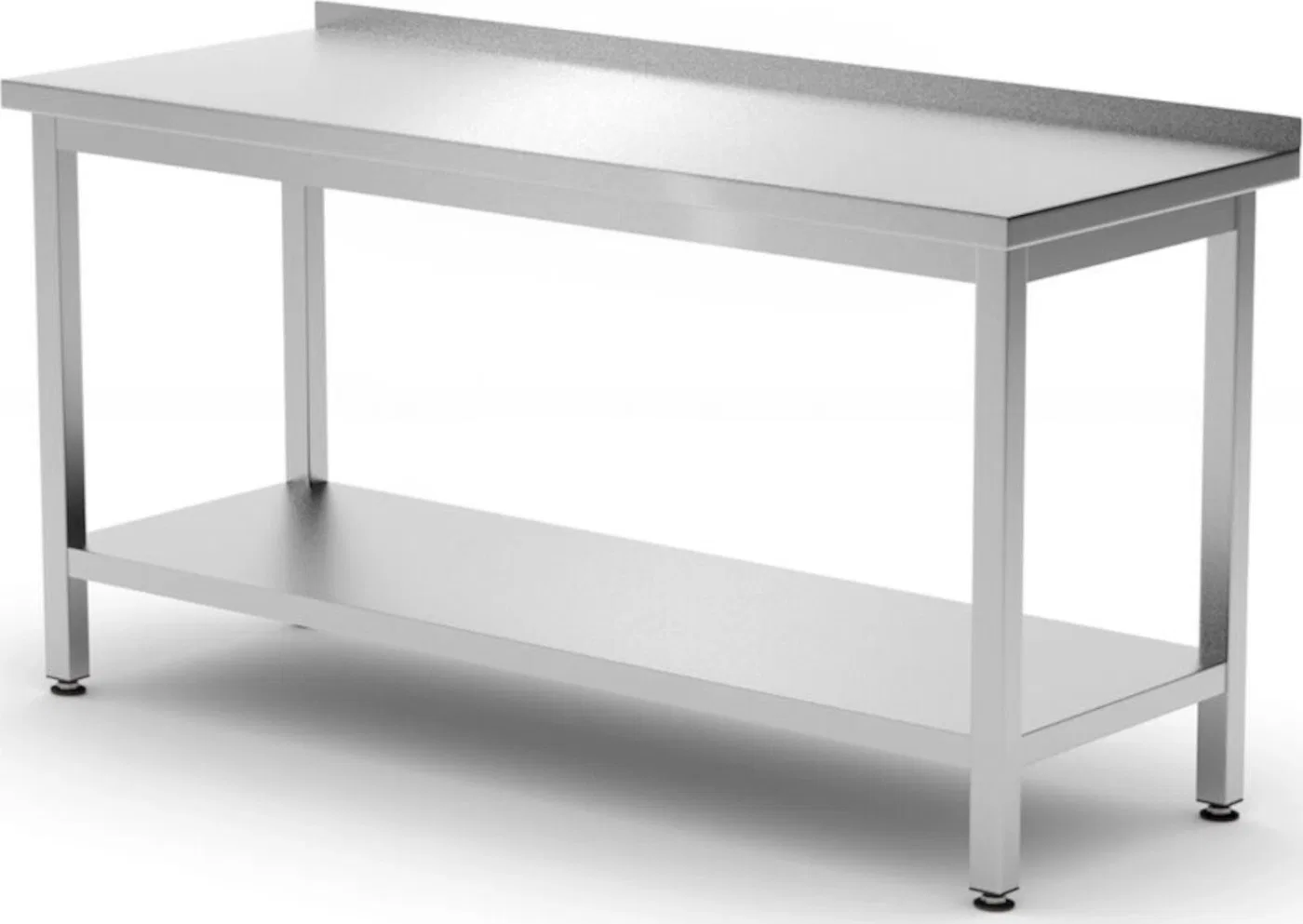 Hendi Wandmontierter Arbeitstisch mit Aufkantung und Ablage, Budget Line STAL, 1200 x 600 x 850 mm – Hendi 817285 Wandmontierter Arbeitstisch
