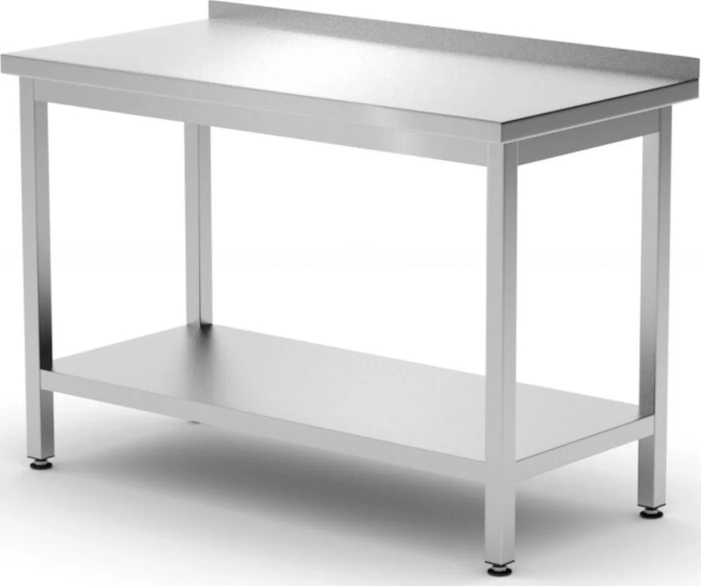 Hendi Wandmontierter Arbeitstisch mit Aufkantung und Ablage Budget Line STAHL 1000 x 600 x 850 mm – Hendi 817278 Wandmontierter Arbeitstisch