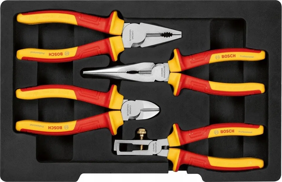 Bosch VDE-Zangensatz Professional, 4-teilig (rot/gelb)