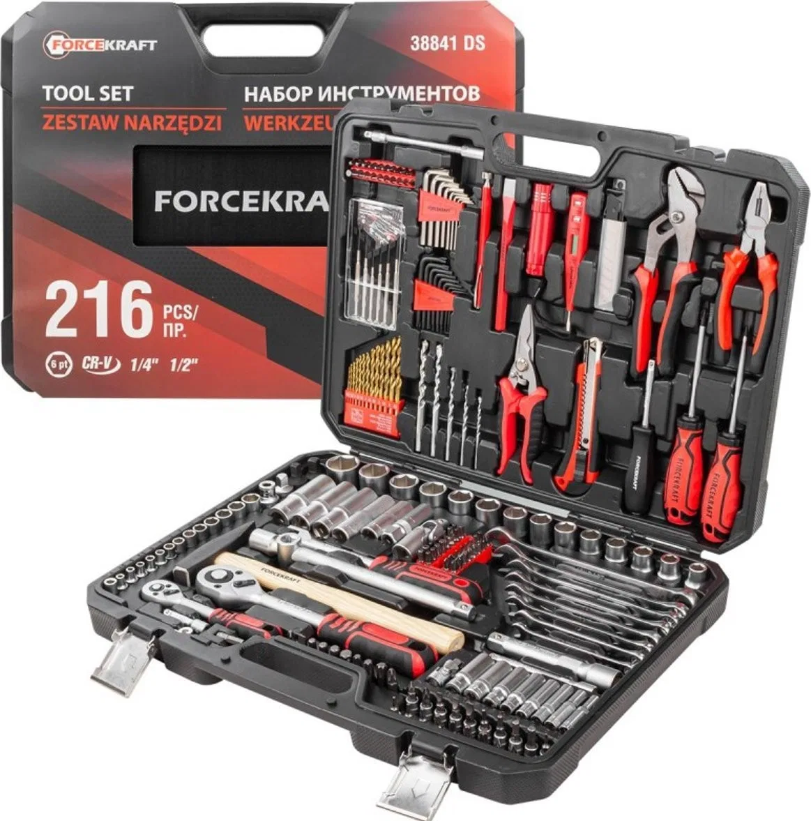 Forcekraft-Werkzeugset, 216-teilig