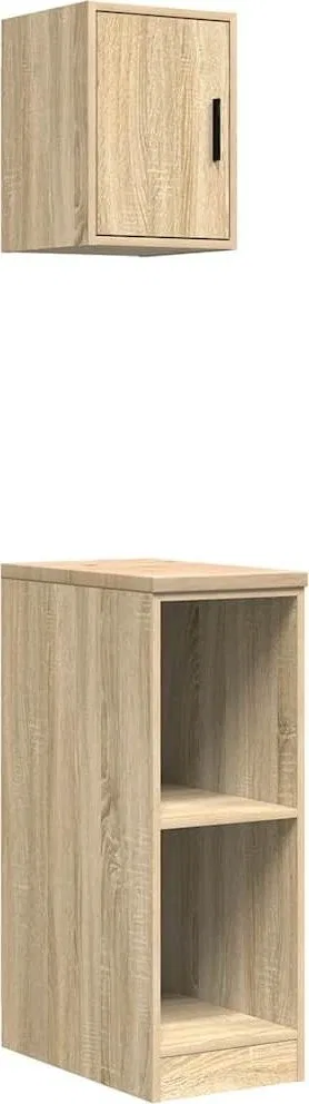Garagenschränke, 2 Stück, Eiche Sonoma, Leimholz
