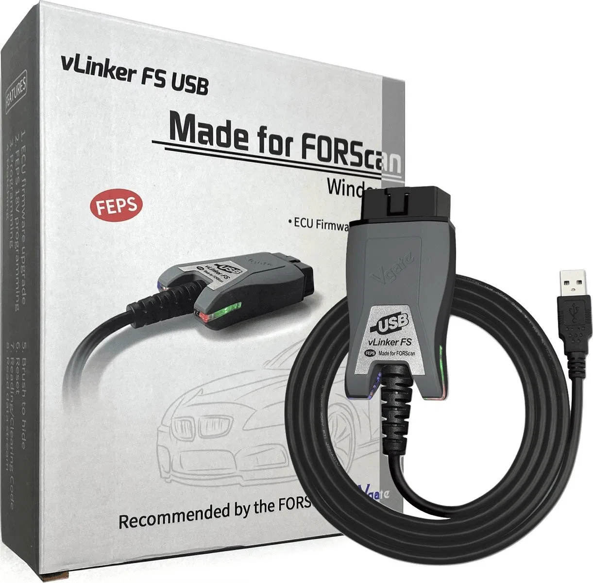 Vgate Vgate vLinker FS USB-Diagnosekabel für FORScan Ford FEPS MS CAN