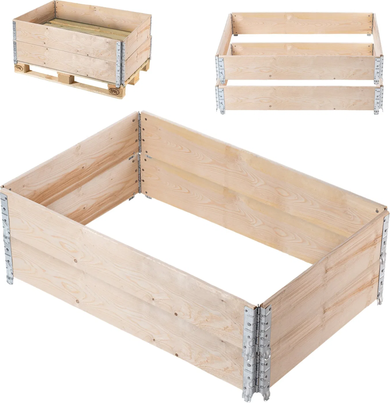 Kadax Palettenaufsatz 1200x800x200, 1. Wahl, 2er-Pack