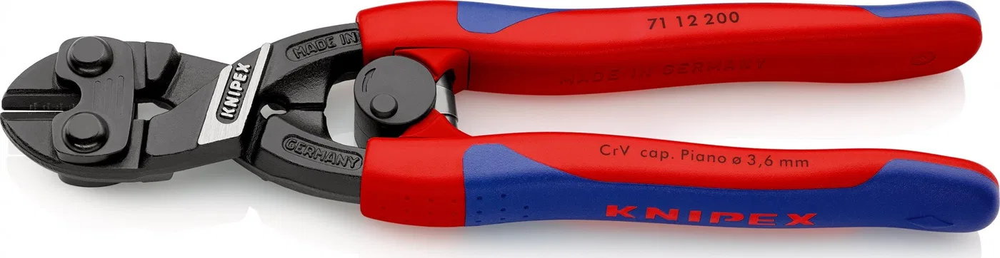 Knipex Gelenk-Drahtschneidezange CoBolt mit Feder, 200 mm (71 12 200)