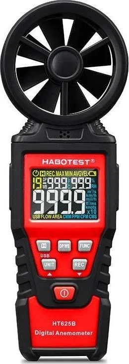Habotest Digitales Anemometer, Windgeschwindigkeitsmesser Habotest HT625B, USB