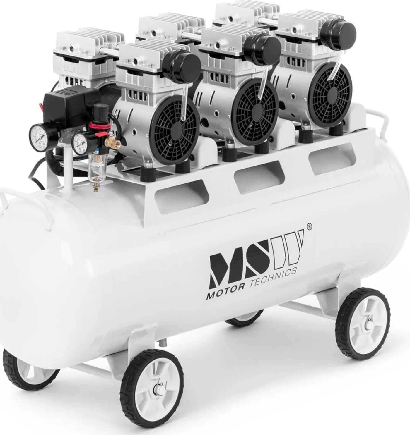 MSW-Autokompressor Ölfreier Luftkompressor 65 Liter 4–7 bar 3×750 W Ölfreier Luftkompressor
