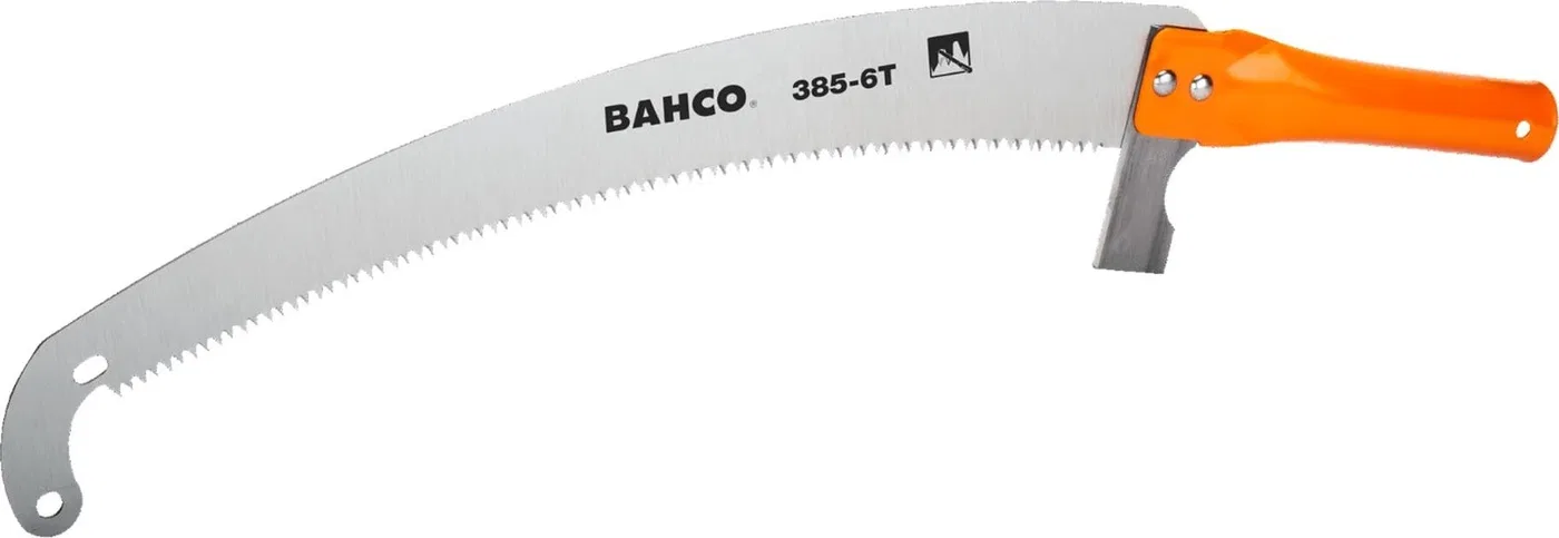 Bahco Bahco-Säge für Schäfte mit 25 mm Durchmesser. Geschliffene Zähne. Sägeblattlänge 360 mm. Gebogene „Spitze“, damit sie nicht aus dem