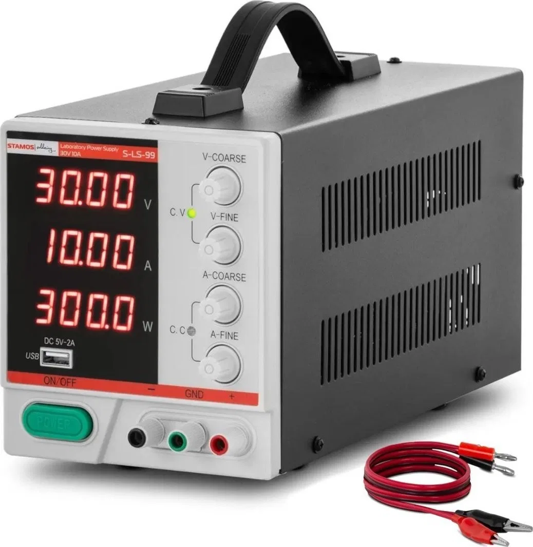 Stamos LED-Labornetzteil für Servicezwecke 0–30 V DC, 0–10 A, 300 W