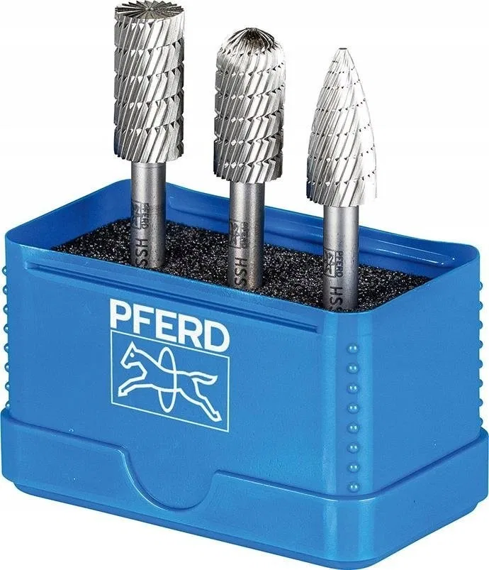 3-teiliges Fräserset PFERD 86 C3 HSS 12 mm