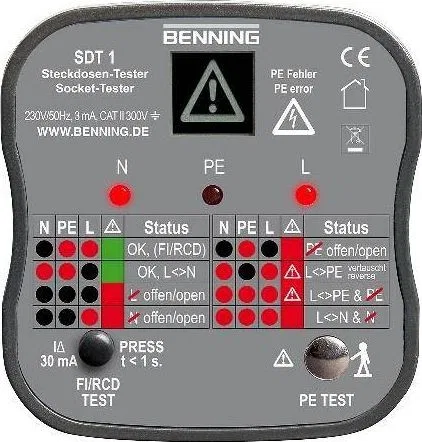 Benning Steckdosenprüfgerät SDT1 von Benning