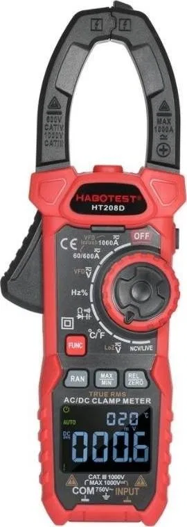 Habotest Digitales Stromzangenmessgerät HT208D