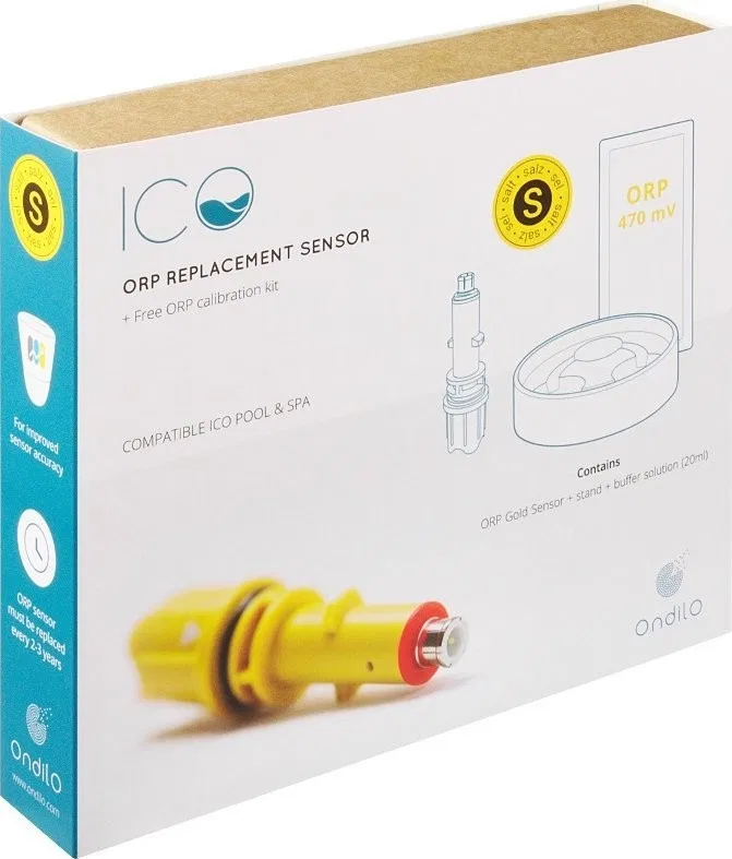Ondilo ONDILO ICO – ORP-Gold-Sensor für SALT (gelb) + Kalibrierungsset