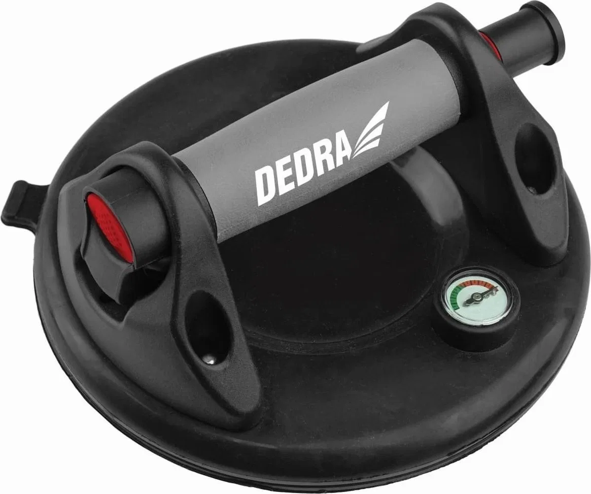 Dedra Saugnapf mit Unterdruckpumpe und Manometer, 200 mm, max. 120 kg