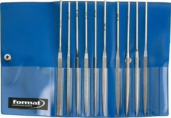 Set mit 10 Nadel- und Diamantfeilen FORMAT