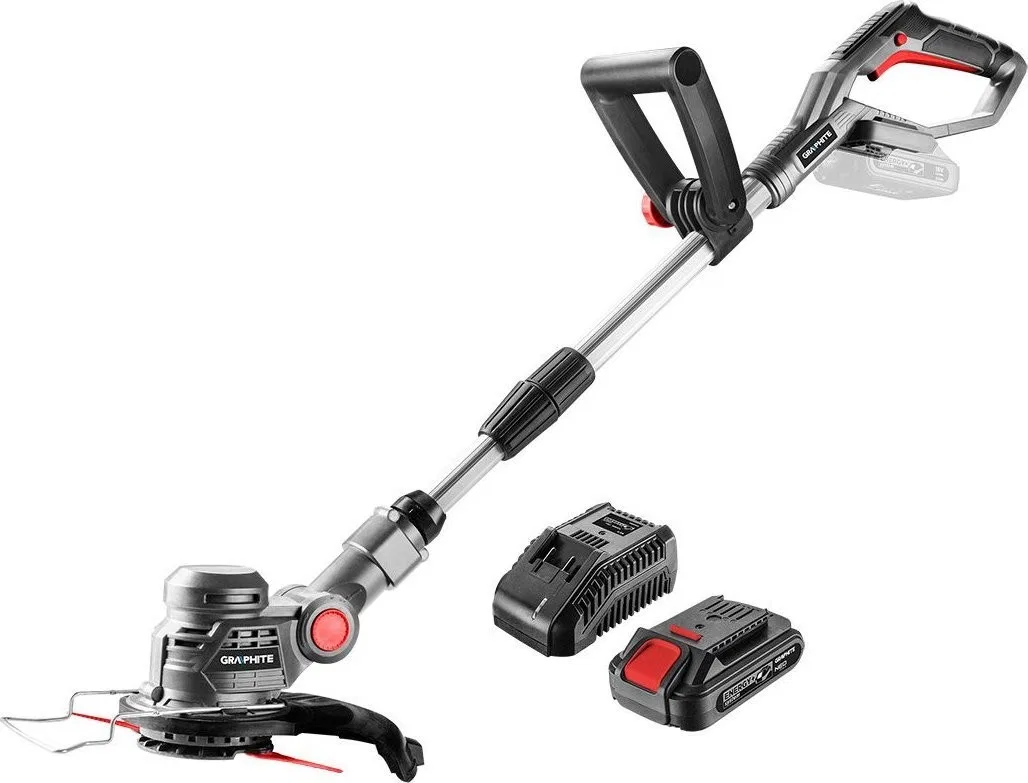 Graphite E+ Set: Rasentrimmer (58G030) + 2-Ah-Akku + Ladegerät 58G030-BC