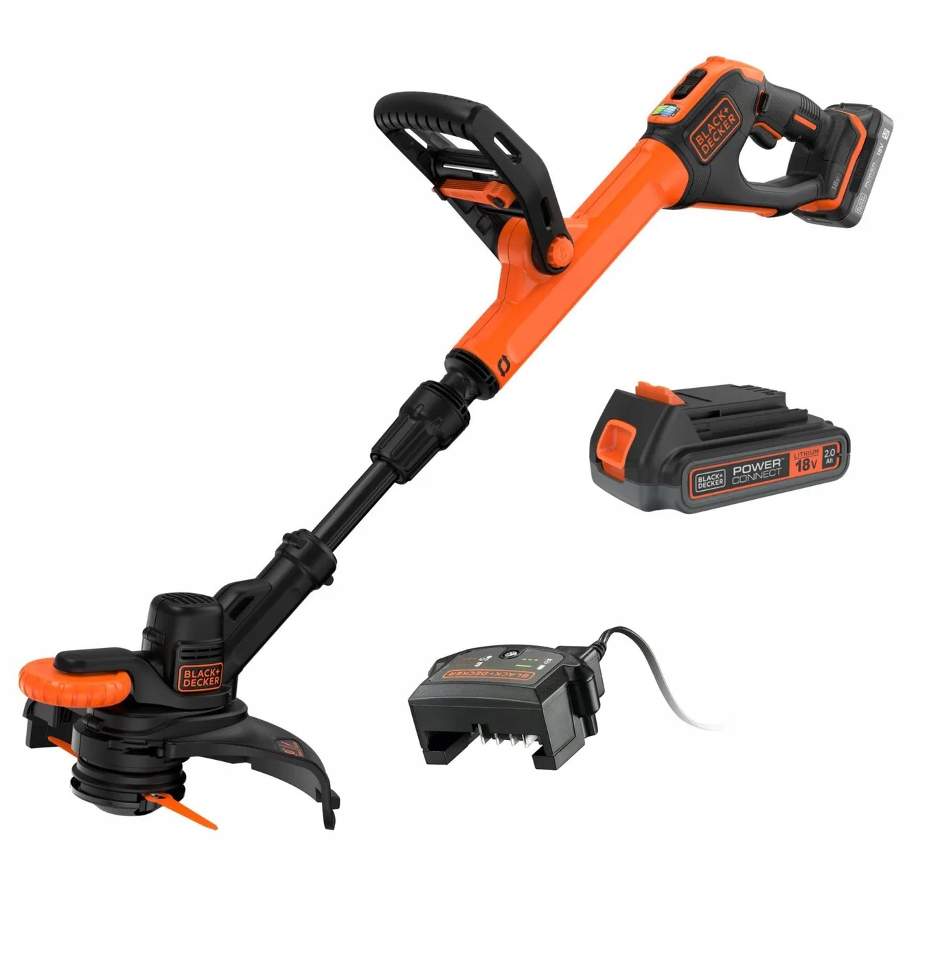 Black & Decker Akku-Rasentrimmer mit 25-cm-Messer, 18 V, Black & Decker [BCSTR918D1-QW] 2,0 Ah