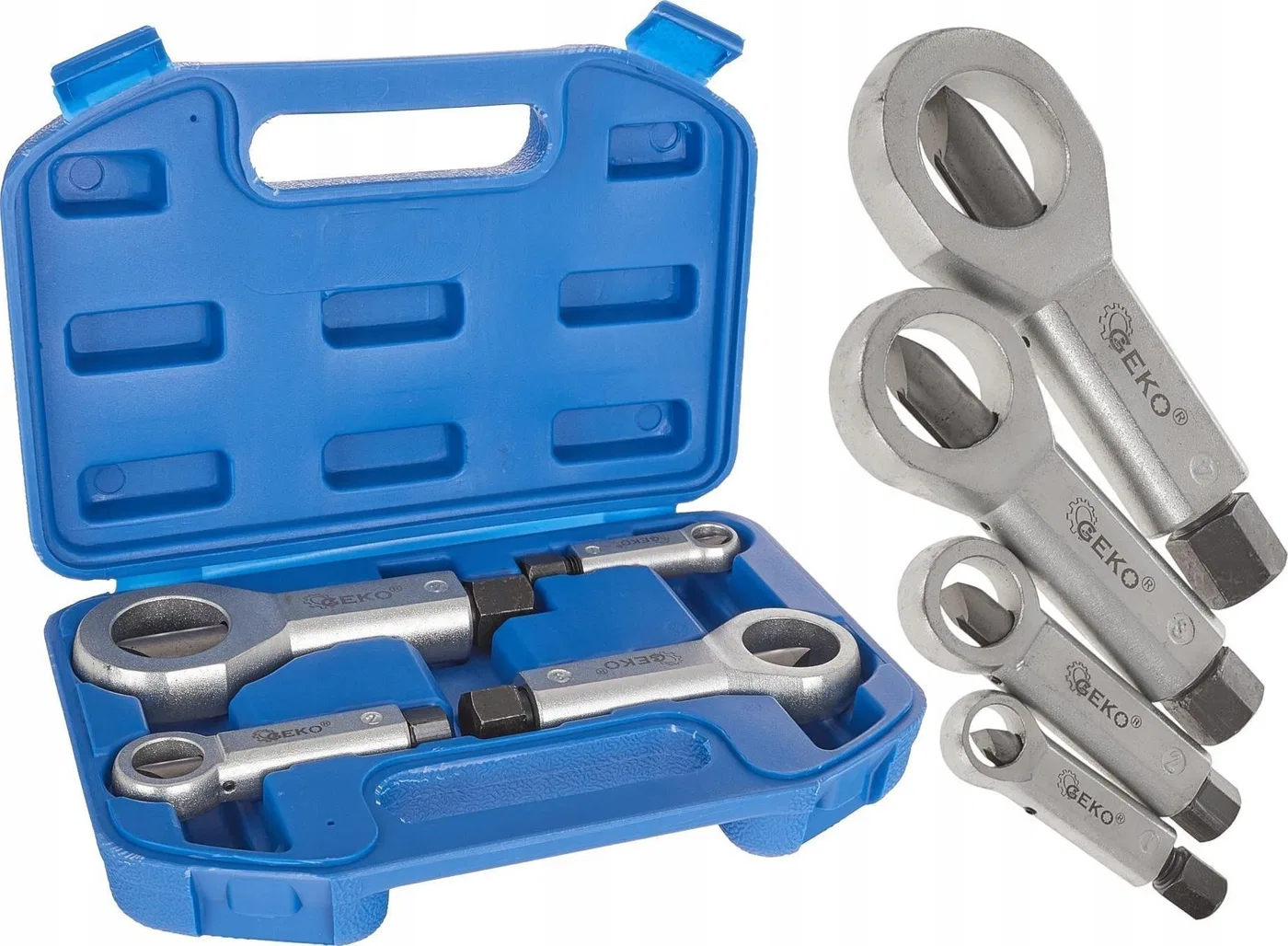 Geko Set mit 4 Mutternschneidern, 9–27 mm (10)